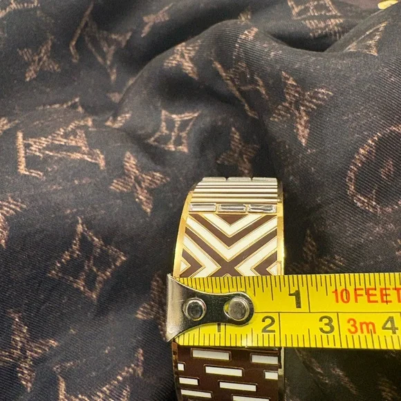 Henri Bendel Brown and White Striped Bracelet - Picture 6 of 9